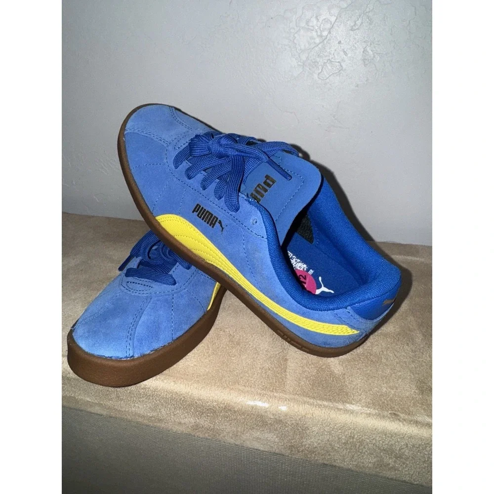 Puma suede classic terrace sneaker shoes Women's  Size 4.5 leather blue yellow